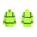 2015 chaqueta impermeable del windbreaker del poliester de la alta calidad con el relleno acolchado 160g, EN ISO 20471